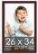 26x34 Solid Wood Picture Frame with UV-Resistant Acrylic & Acid-Free Backing, Available in 6 Finishes: Matte Black, Matte White, Metallic Bronze, Silver, Natural Wood Grain & Mahogany